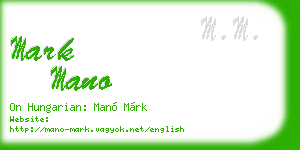 mark mano business card