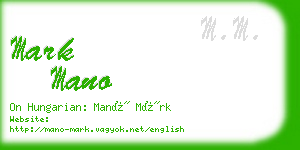 mark mano business card